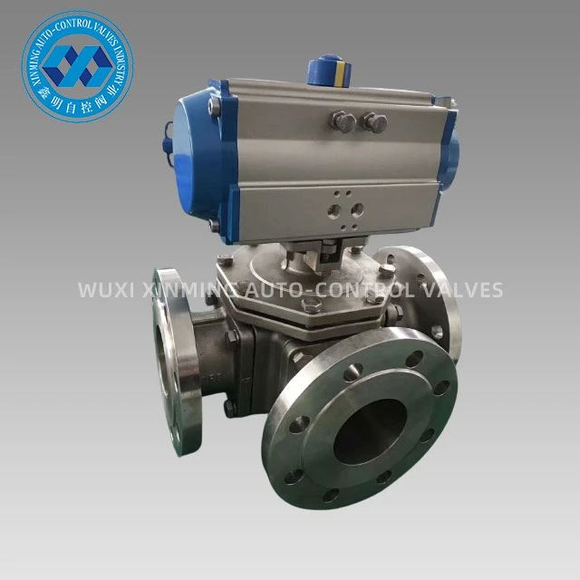 Pneumatic Actuator Flange Tee Pob Valve