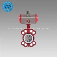 Penumatic Actuator Ductile Hlau Wafer Npauj Npaim Valve
