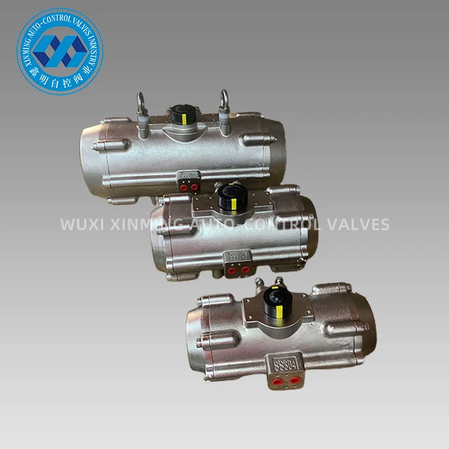 Stainless Hlau Pneumatic Khib Thiab Pinion Actuator 90 Degree