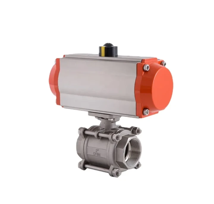 Npt yam khoom pneumatic actuav pob valve|CE / ATEX ntawv pov thawj