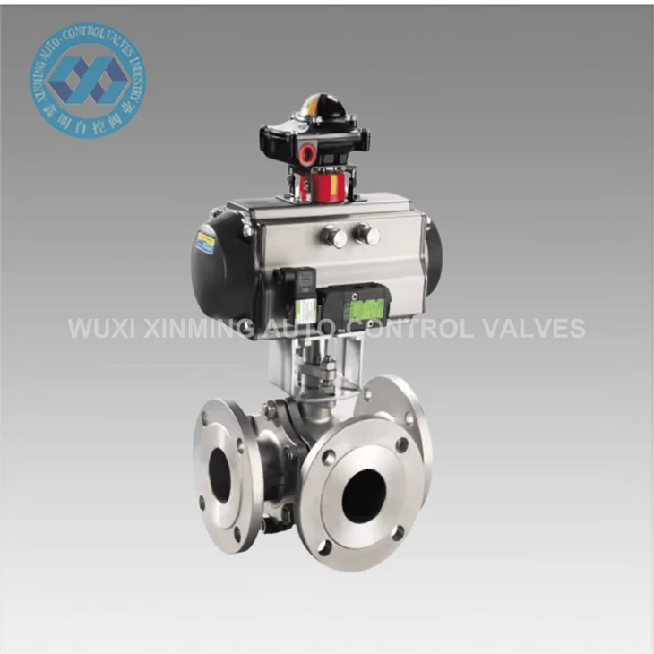 Pneumatic 3 Flange Pob Valve