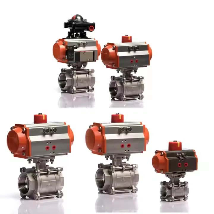Xov xob pneumatic sab hauv cov xov stainless hlau {}} pcs pneumatic bi-directional pob Valve
