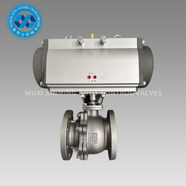 Pneumatic Actuator Hlau - mus rau - hlau Flange Pob Valve