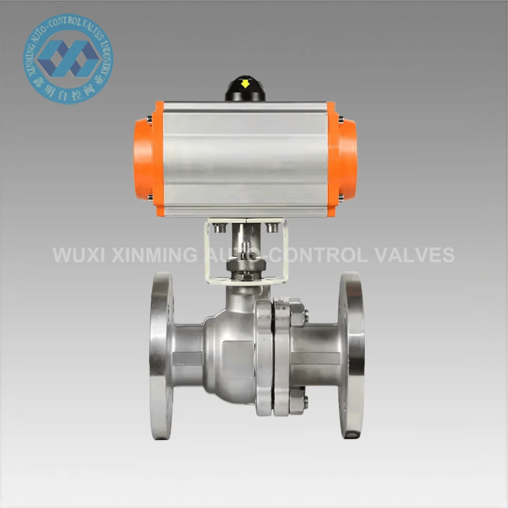 Pneumatic flange pob valve