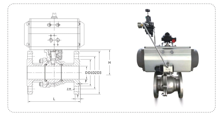 Pneumatic Actuator Jacketed Flange Ball Valve Pneumatic Actuator Jacketed Flange Ball Valve