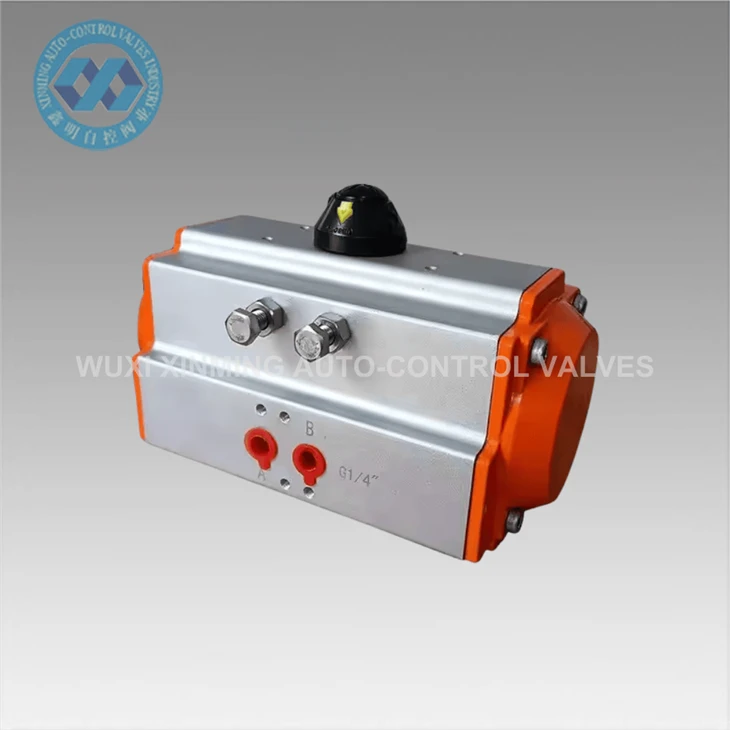 Lub Peb Hlis Tig Cua Actuator Rau Pob / Npauj Npaim Valve Ob Chav Ua Ua Rau Pneumatic Rotary Actuator