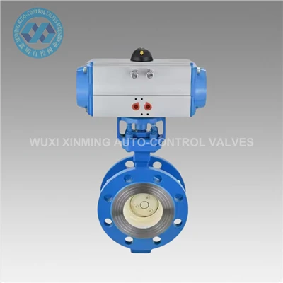 Cov Pneumatic Flanged Npauj Npaim Valve Cov Kev Cai Ua Haujlwm Zoo