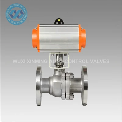 Pneumatic flange pob valve
