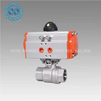 Ib Leeg thiab Ob Chav Nkaus Pob Valve Nrog Actuator
