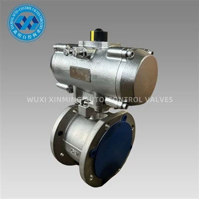 Ib Leeg Ua Pneumatic Ua yeeb yam flanged pob valve