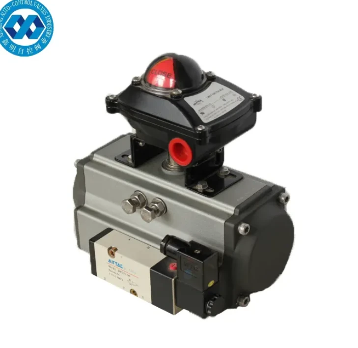 Valve agtom pneumatic lub tog raj kheej actionator nrog Actuator txoj hauj lwm taw qhia